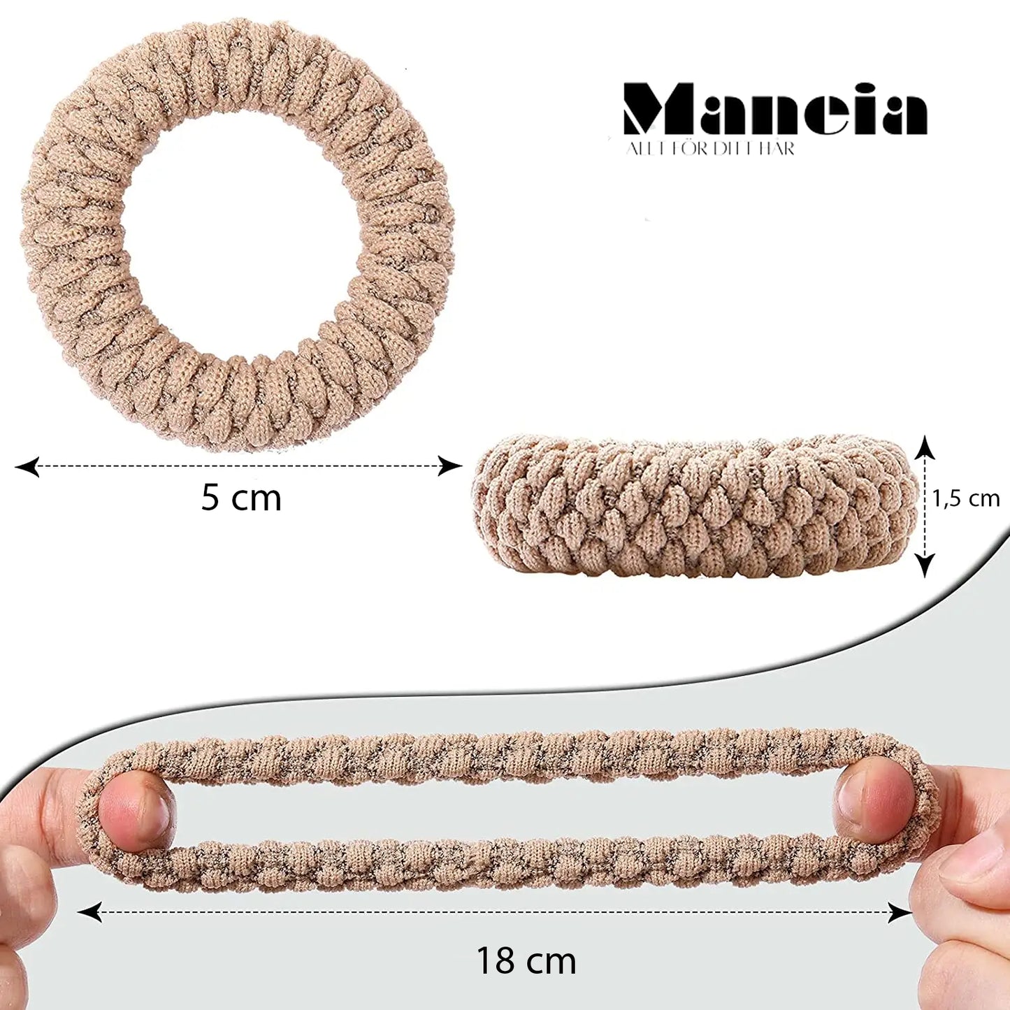 Hårsnoddar – Elastiska 3-pack